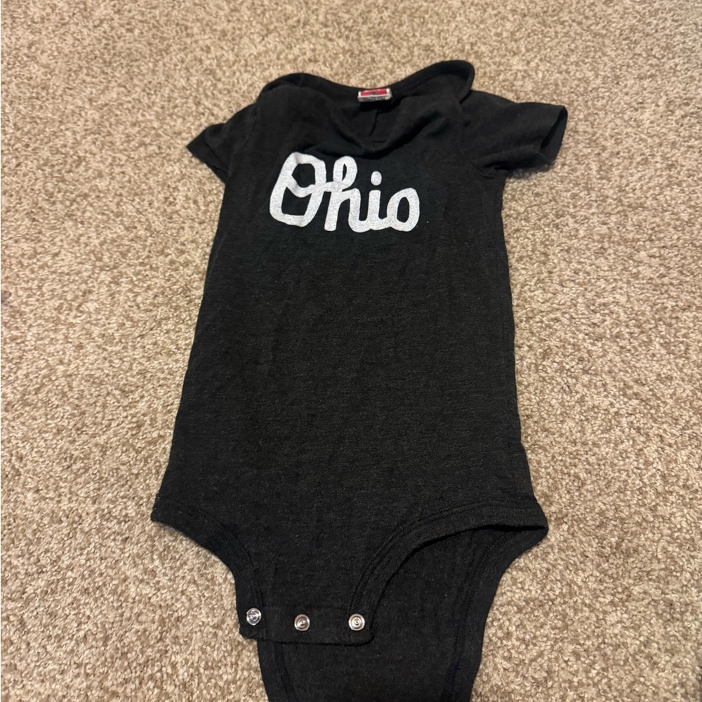 HOMAGE Black and White Ohio Kids Bodysuit